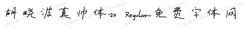 胡晓波真帅体20 Regular字体转换